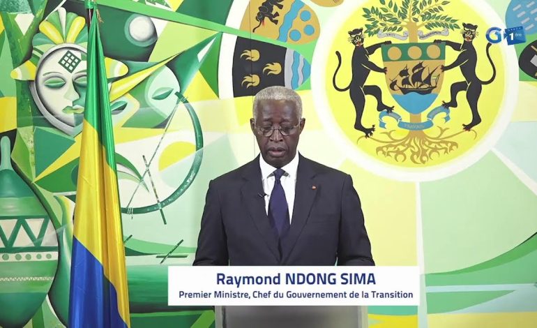 Communiqué du Premier Ministre de la Transition Raymond NDONG SIMA