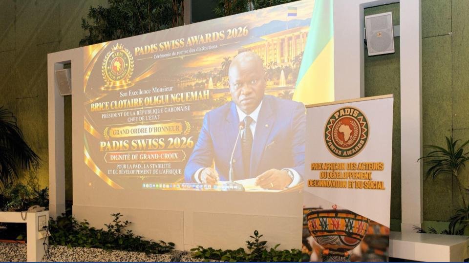 Gabon : Oligui Nguema reçoit le Grand Ordre d’Honneur, avec la dignité de Grand Croix pour la paix, la stabilité et le développement de l’Afrique aux PADIS SWISS AWARDS 2026